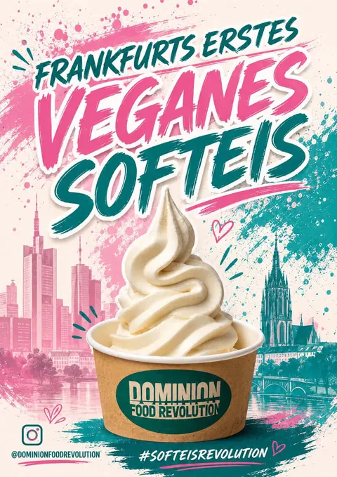 Frankfurts erstes veganes Softeis bei Dominion Food Revolution